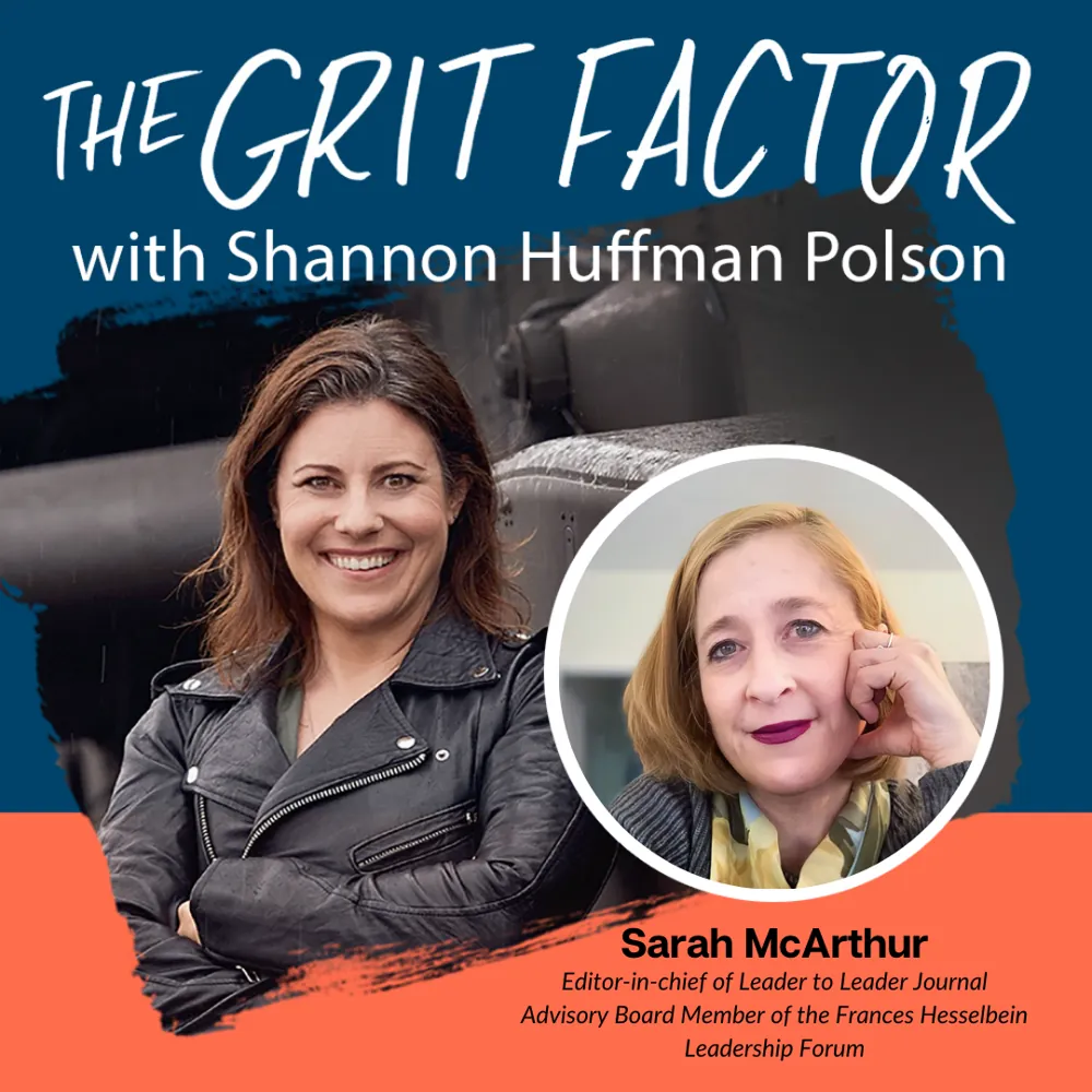 The Grit Factor podcast episode art with guest Sarah McArthur